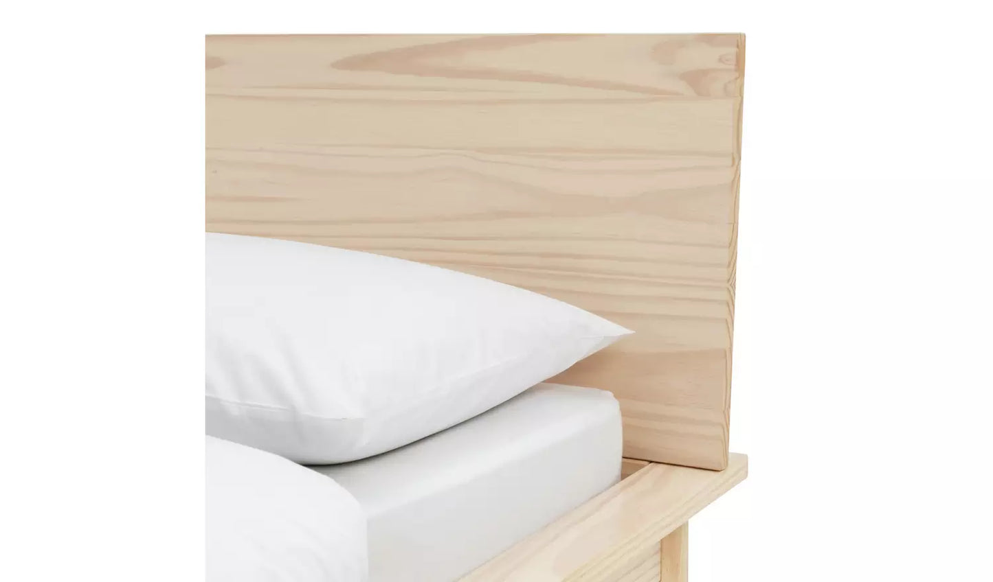 Habitat Akio Kingsize Wooden Platform Bed Frame - Natural