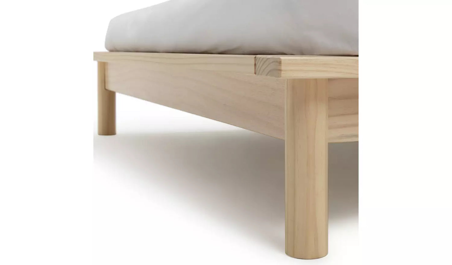 Habitat Akio Kingsize Wooden Platform Bed Frame - Natural
