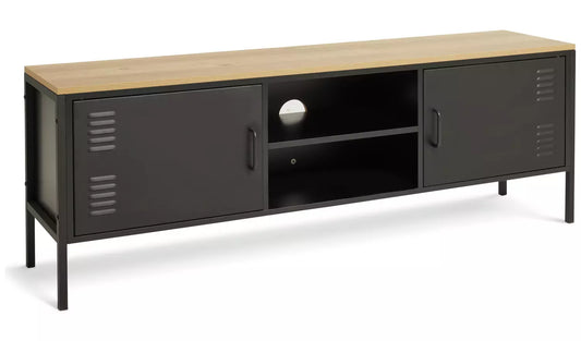 Assembled Habitat Stevie 2 Door TV Unit - Black