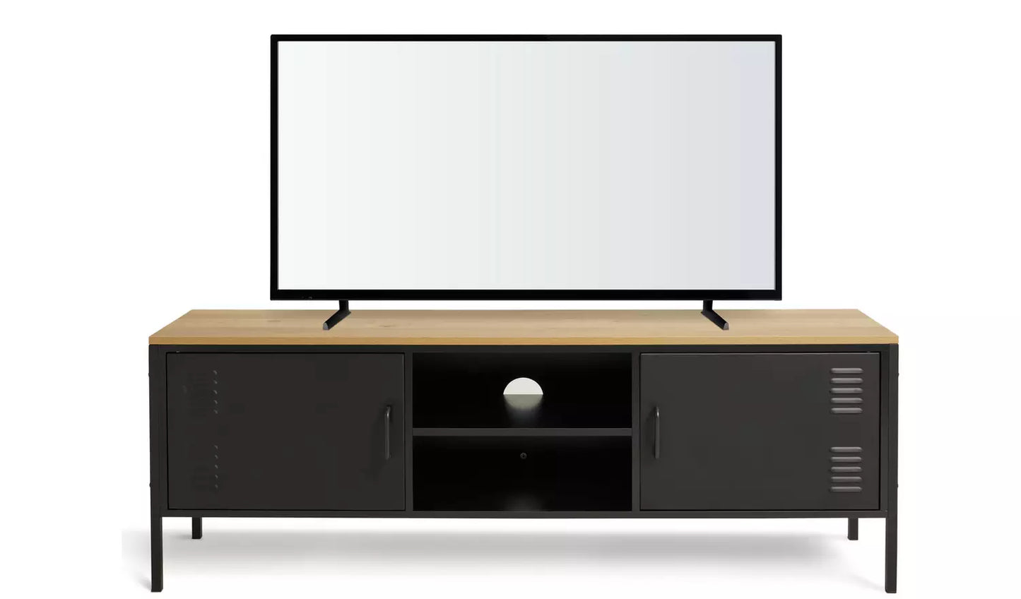 Assembled Habitat Stevie 2 Door TV Unit - Black
