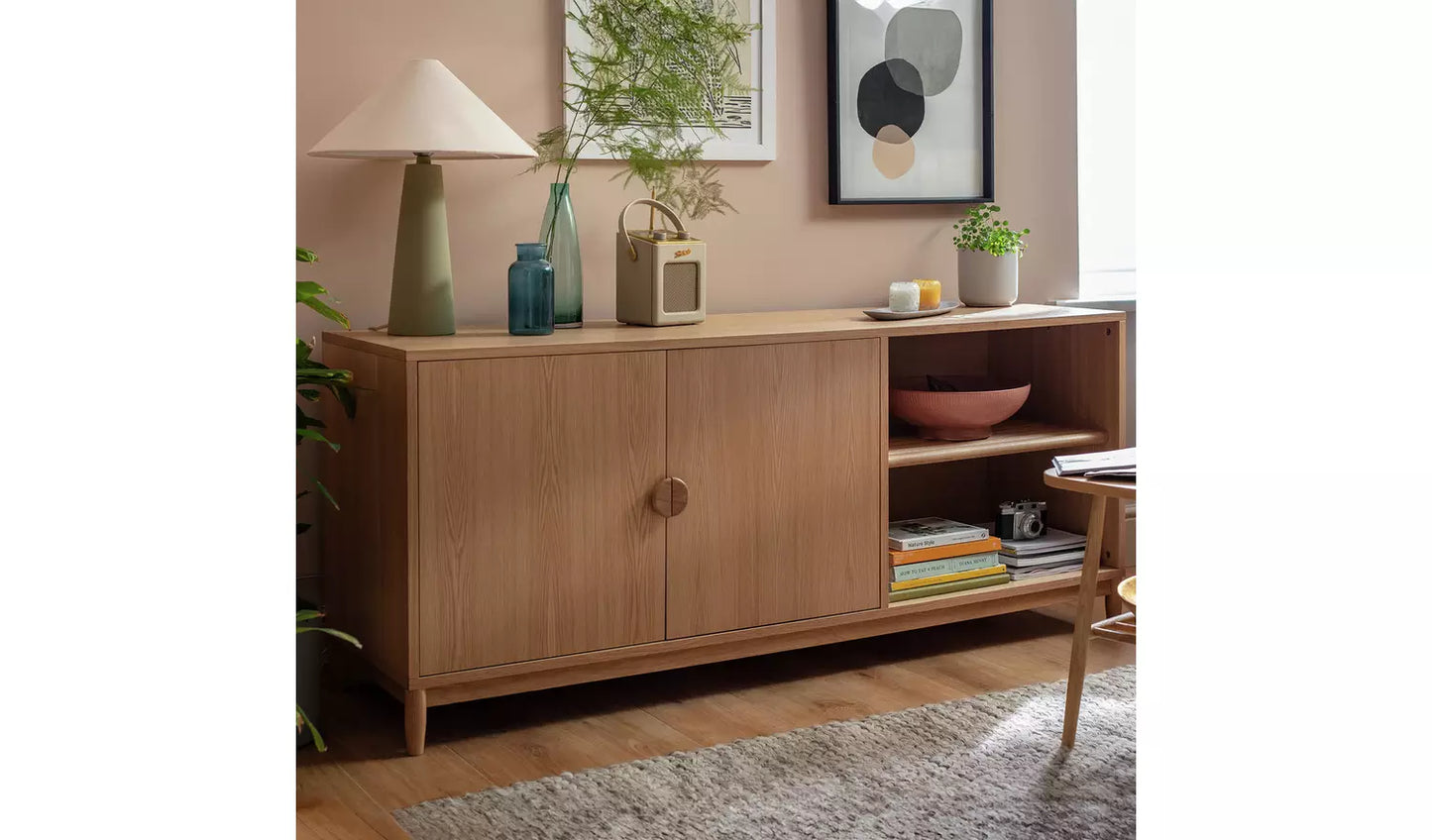 Assembled Habitat Cornelia 2 Door Oak Sideboard - Natural