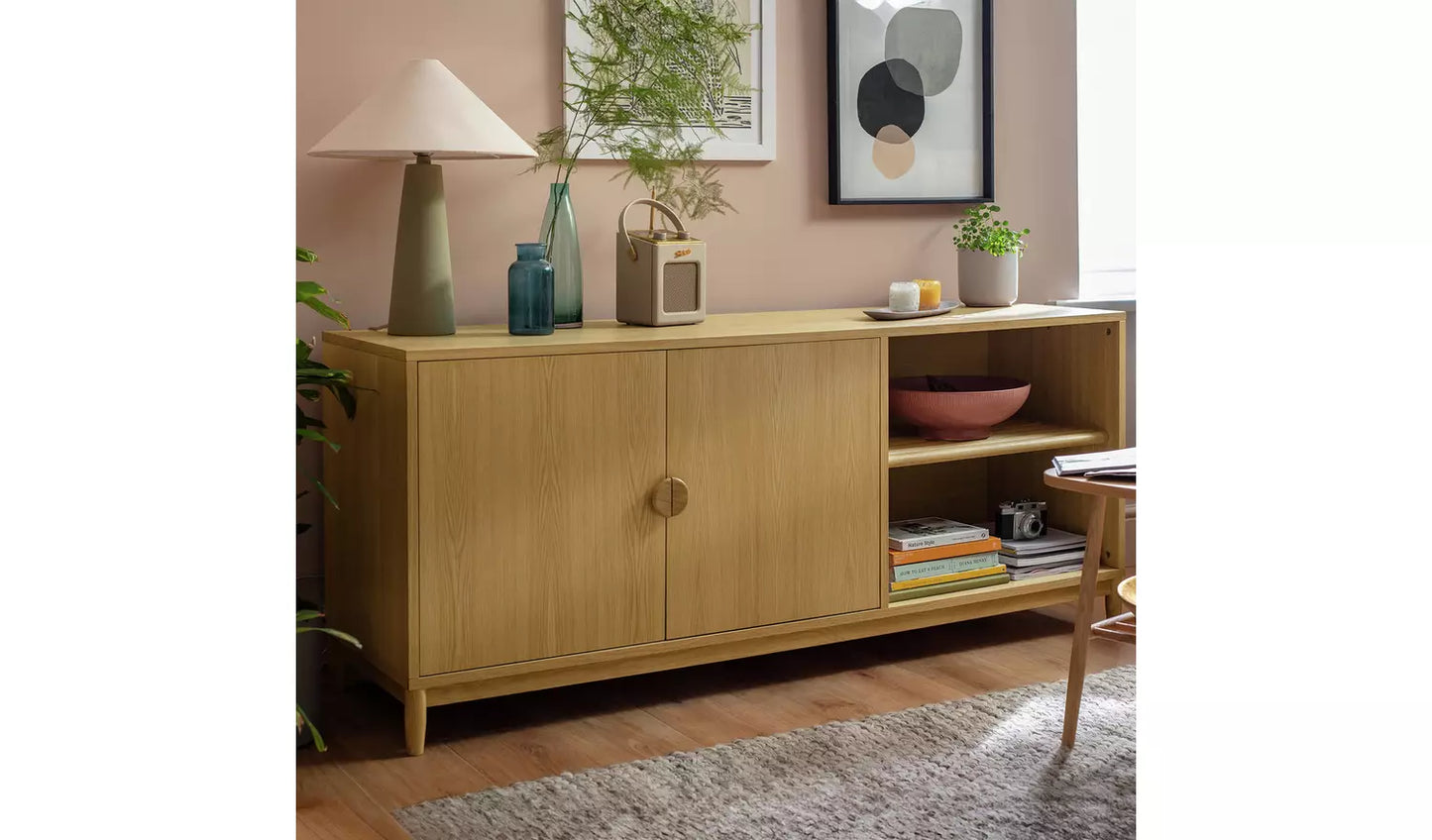 Assembled Habitat Cornelia 2 Door Oak Sideboard - Natural