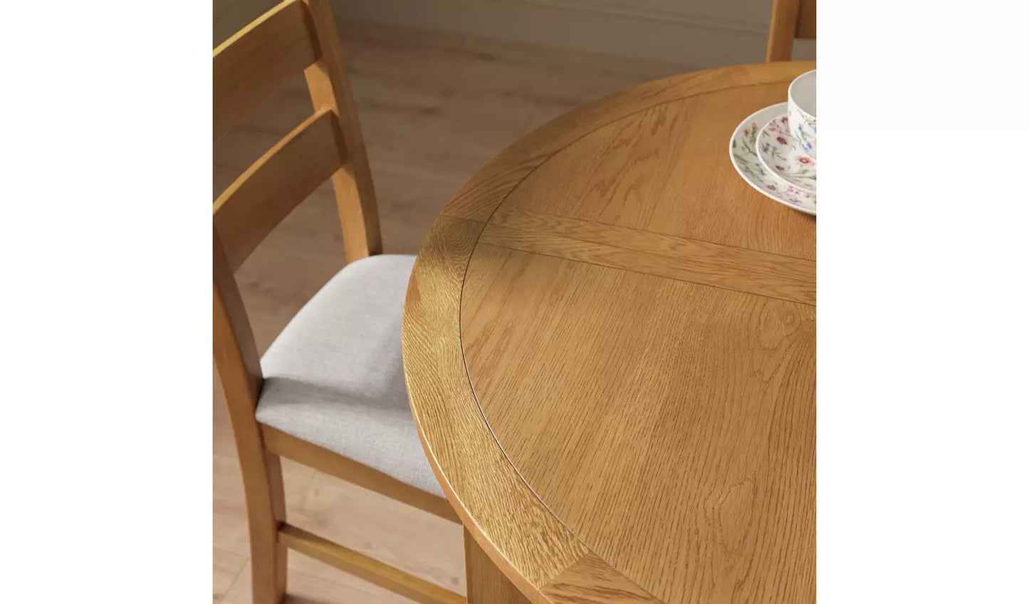 Assembled Ashwell Extending Oak Dining Table & 4 Oak Chairs