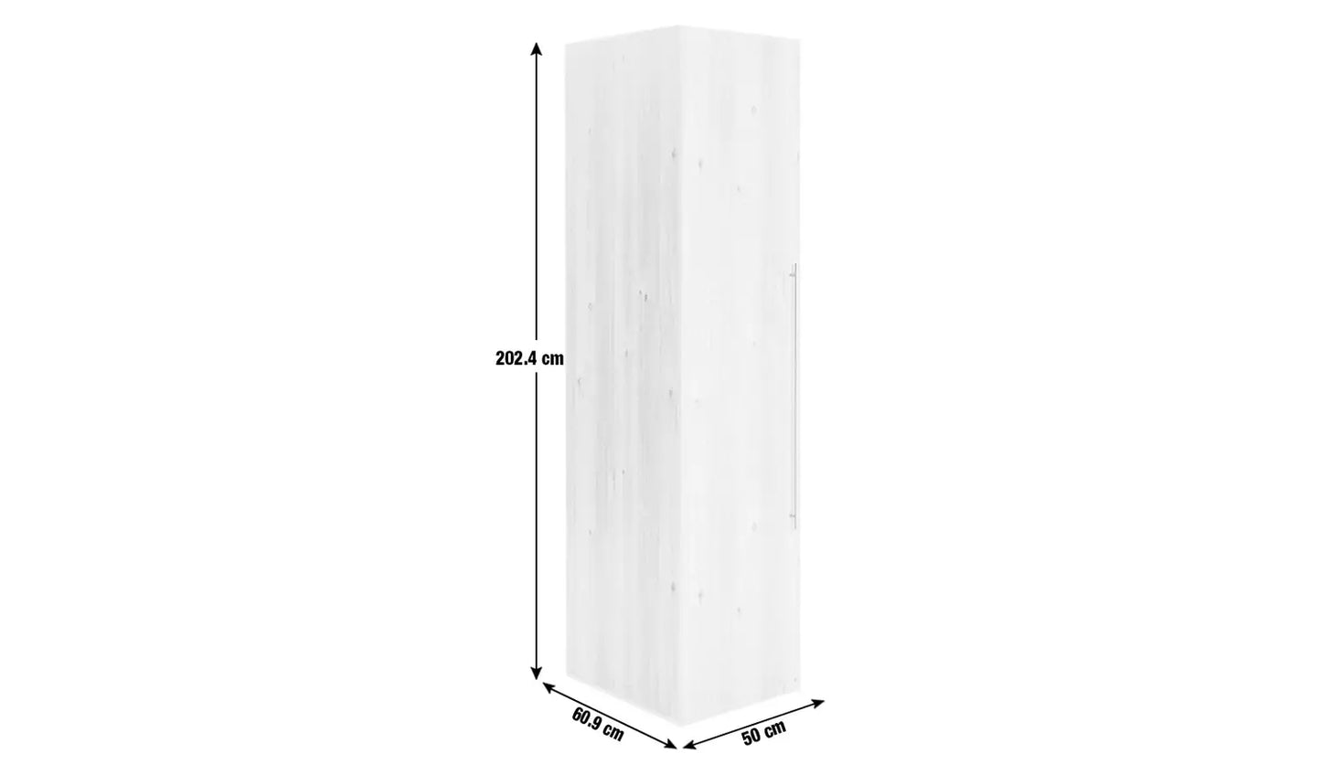 Assembled Atlas 1 Door Wardrobe - Oak
