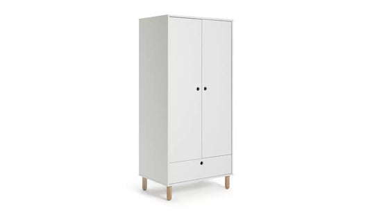 Assembled Habitat Kids Eden 2 Door Wardrobe - White