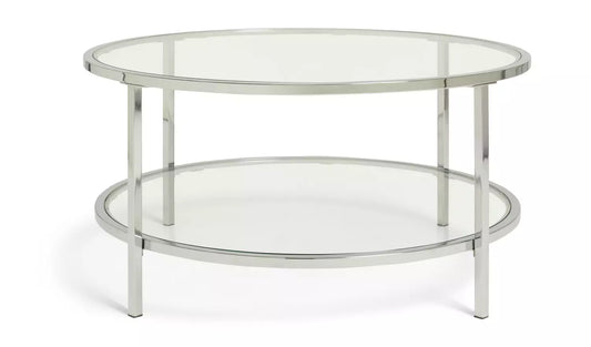 Boutique Round Coffee Table - Silver