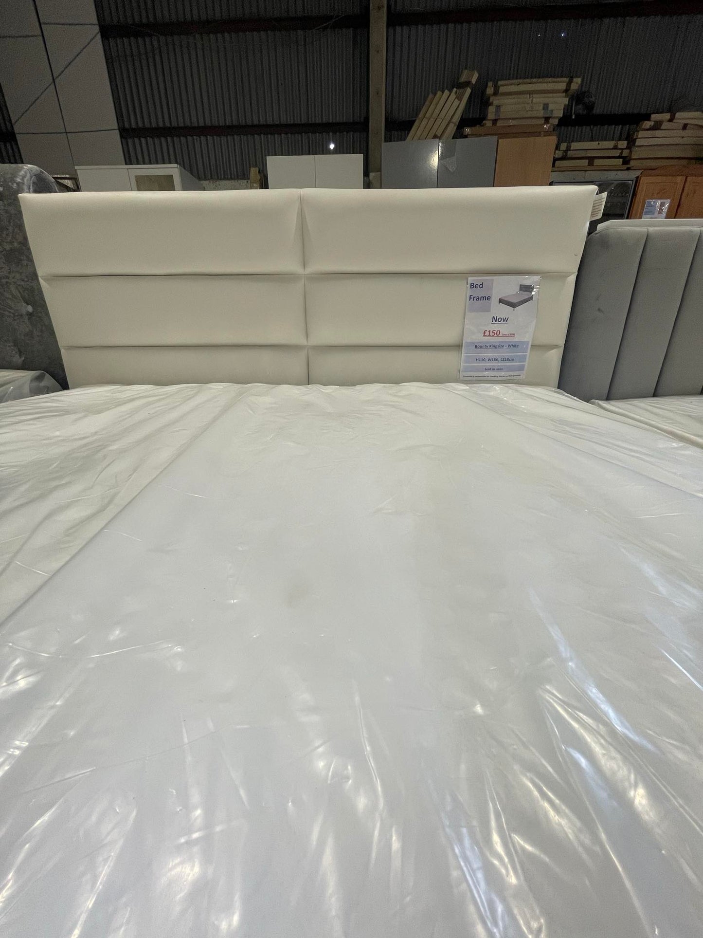 Assembled Bounty Kingsize Bed Frame - White