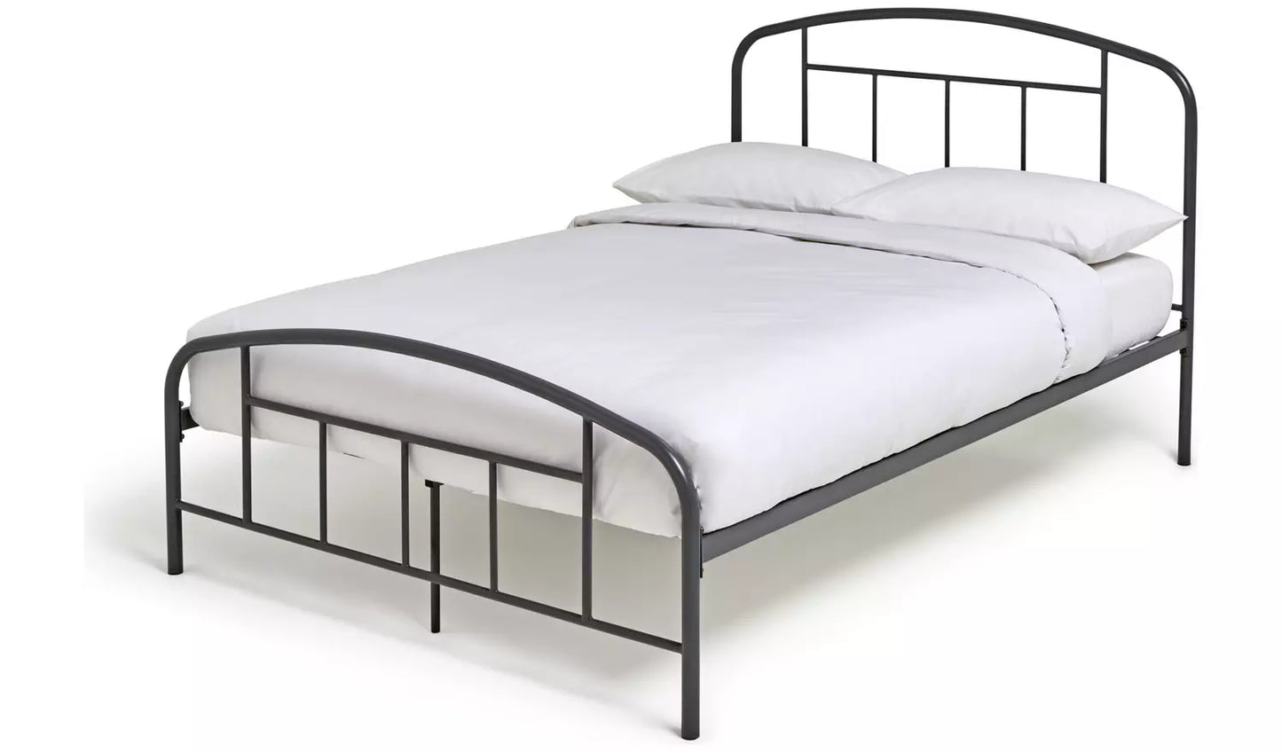 Pippa Small Double Metal Bed Frame - Dark Grey