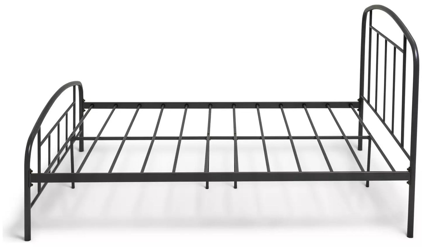 Pippa Small Double Metal Bed Frame - Dark Grey