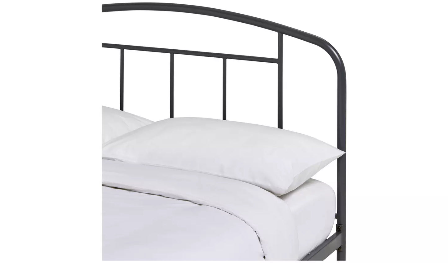 Pippa Small Double Metal Bed Frame - Dark Grey
