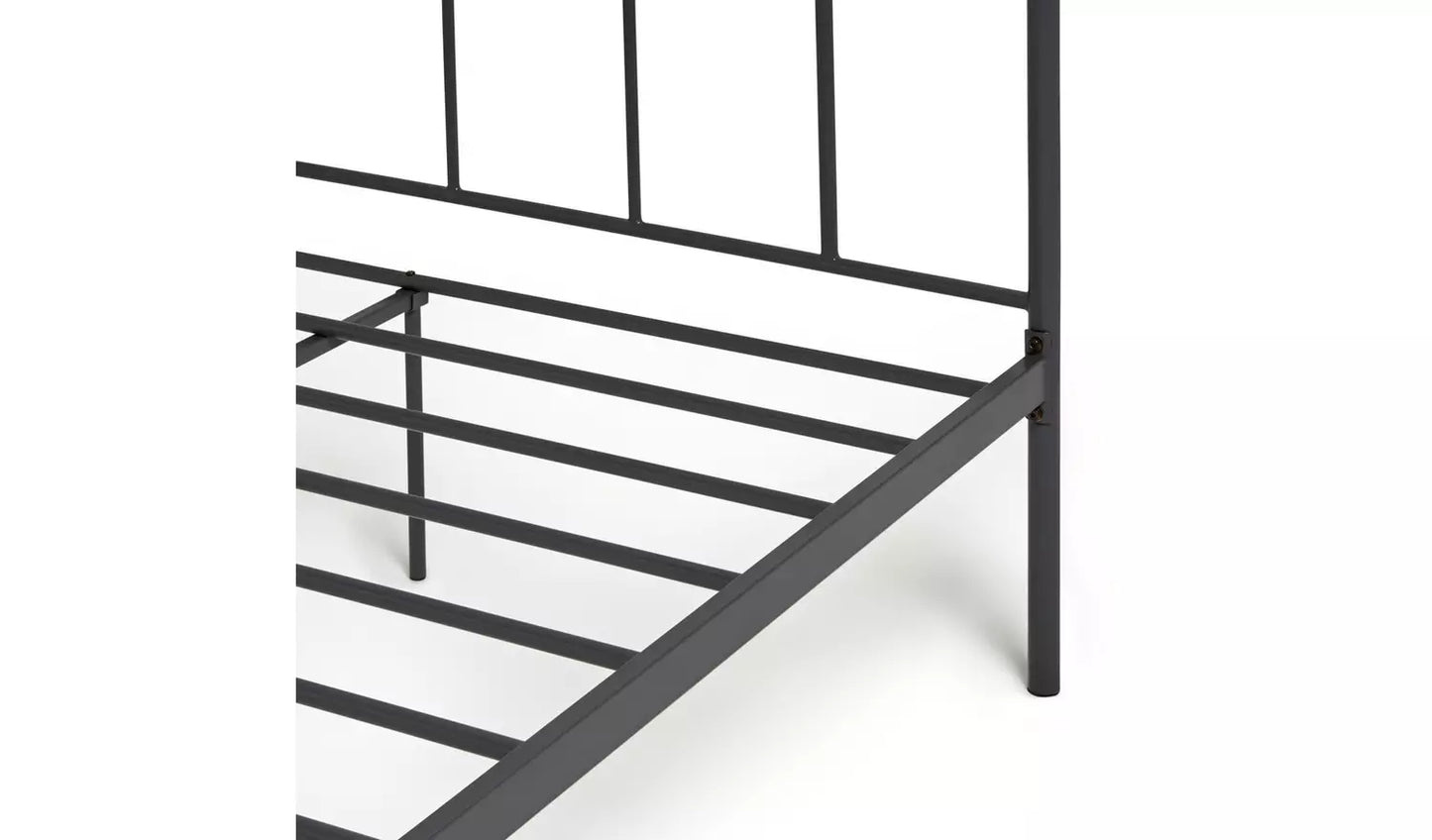 Pippa Small Double Metal Bed Frame - Dark Grey