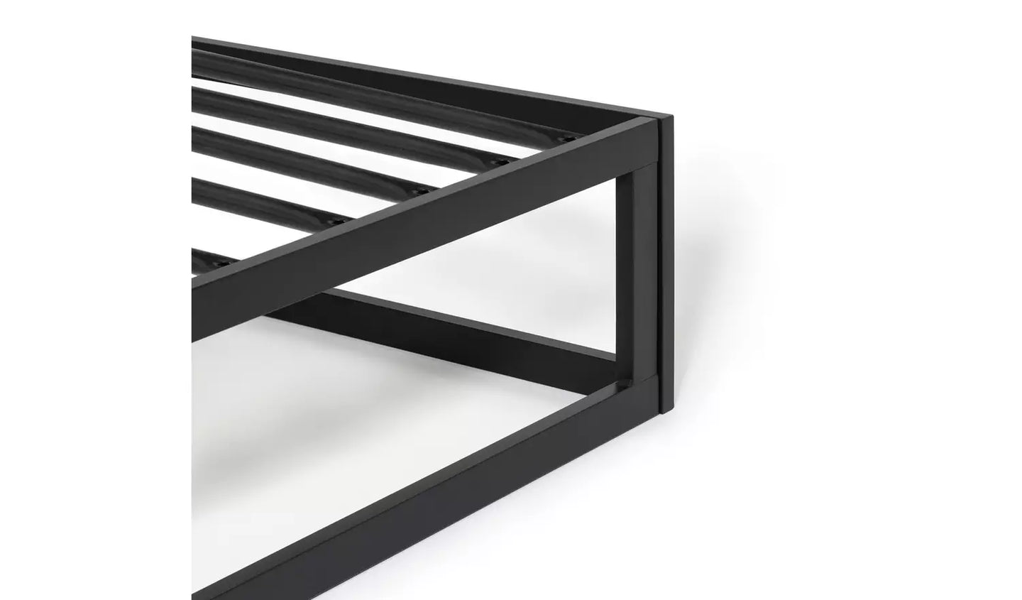 Habitat Platform Double Metal Bed Frame - Black