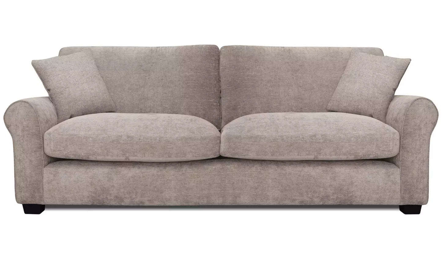 Taylor Fabric 4 Seater Sofa - Mink
