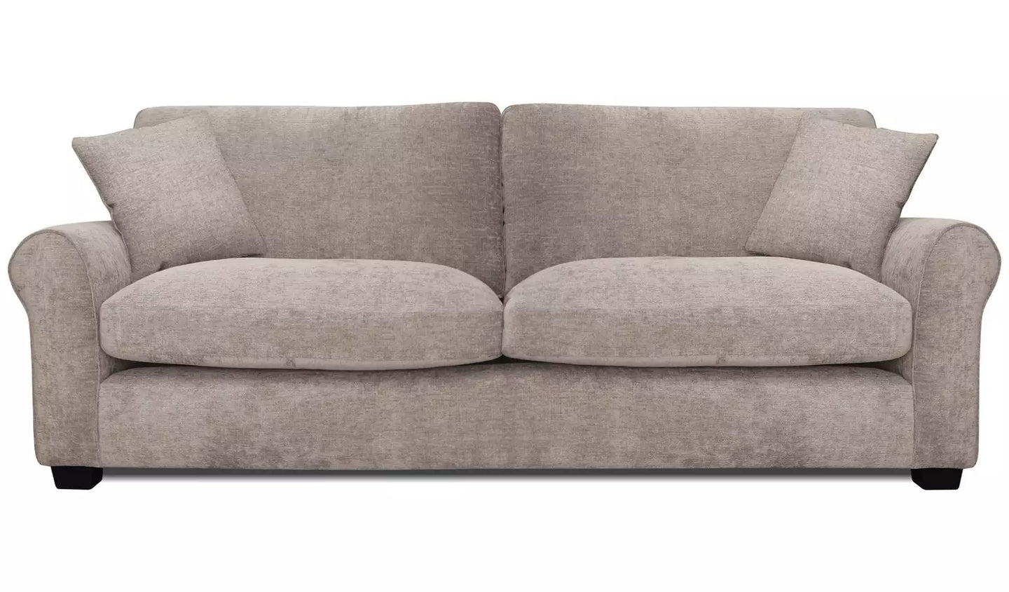 Taylor Fabric 4 Seater Sofa - Mink
