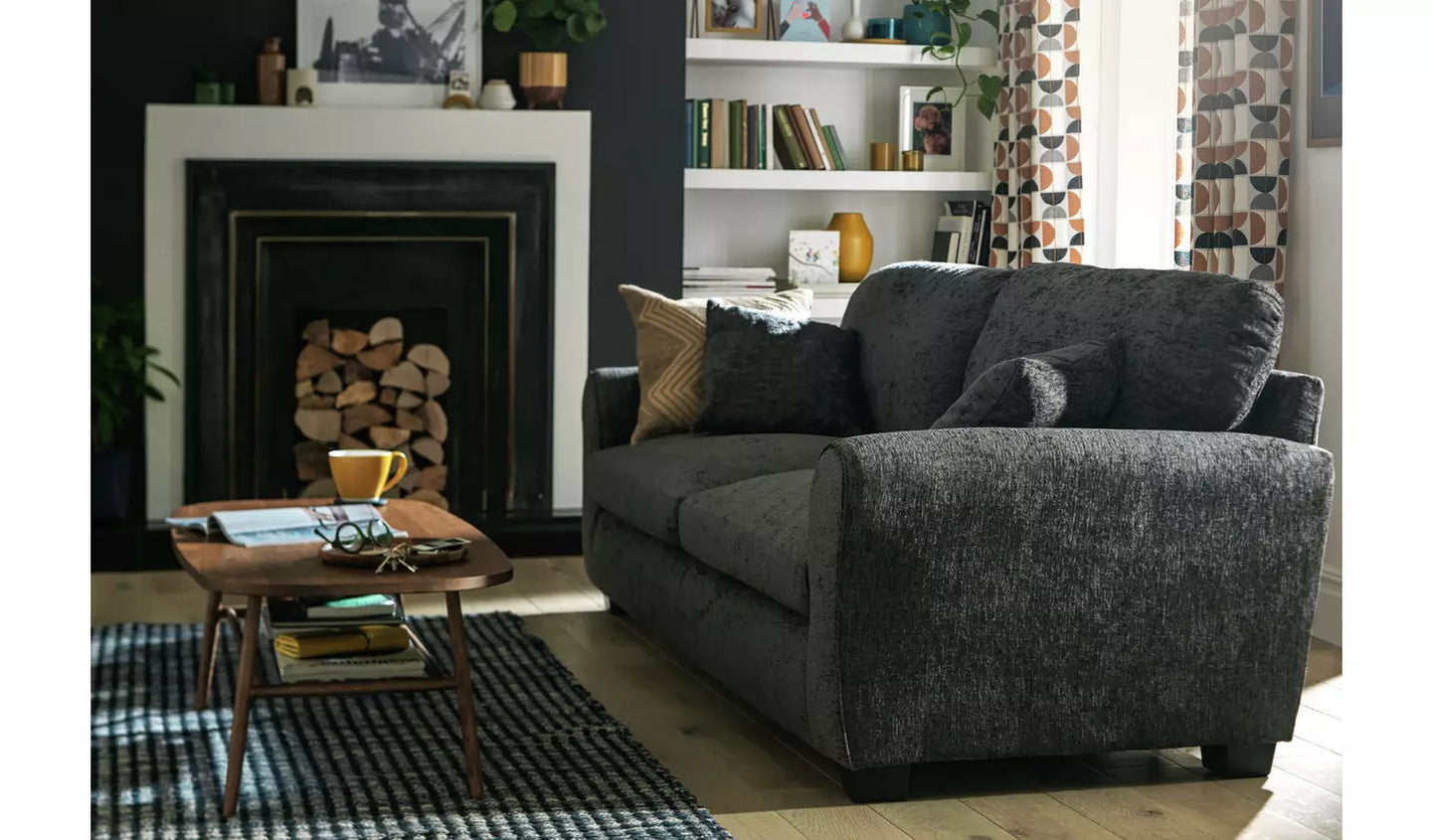 Taylor Fabric 4 Seater Sofa - Mink