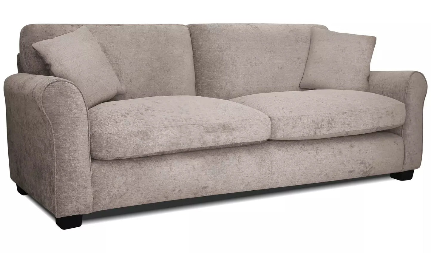 Taylor Fabric 4 Seater Sofa - Mink