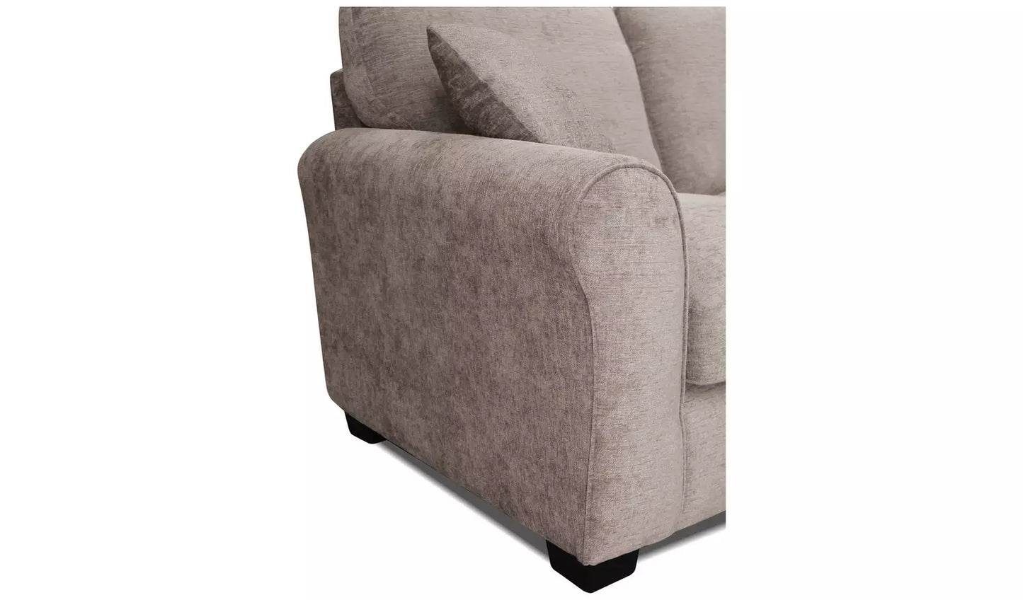 Taylor Fabric 4 Seater Sofa - Mink