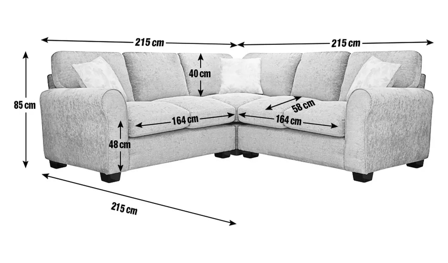 Taylor Fabric Corner Sofa - Mink/Grey Mixed Colour