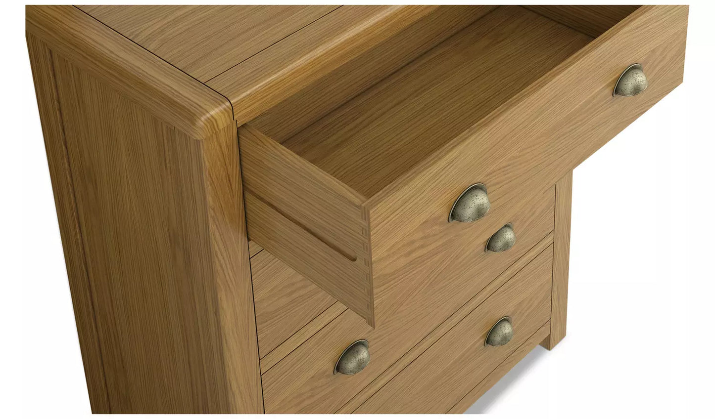 Assembled Kent 4 Wide Chest of Drawer - Oak