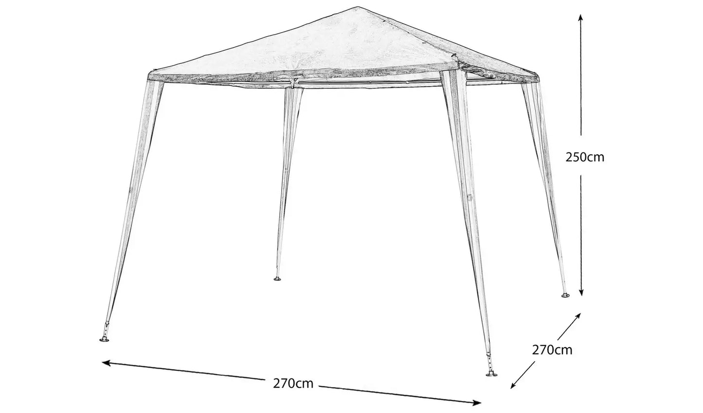 2.7m x 2.7m Garden Gazebo - Green
