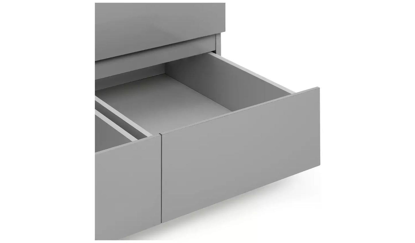 Habitat Jenson 3 Door 4 Drawer Mirror Wardrobe - Grey Gloss