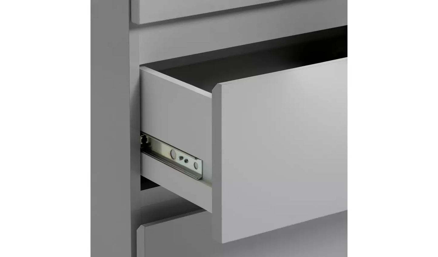 Habitat Jenson 3 Door 4 Drawer Mirror Wardrobe - Grey Gloss