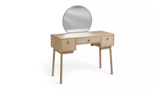 Assembled Habitat Moorlands 3 Drawer Dressing Table - Light Oak Veneer