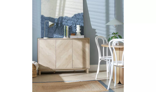 Assembled Habitat Fynn 3 Door Sideboard - Oak