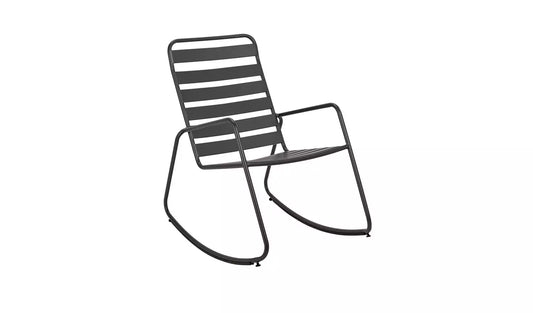 Steel Garden Rocking Chair - Charcoal