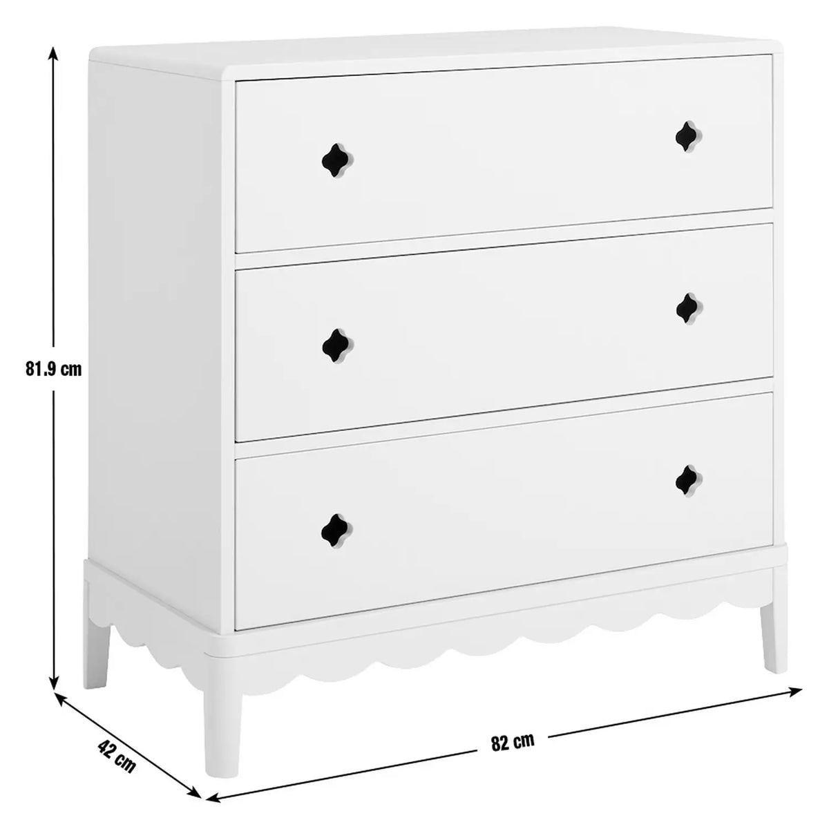 Assembled Habitat Kids Serena 3 Drawer Chest of Drawers – Ivory