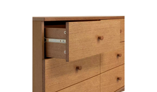 Assembled Habitat Kirk Oak 6 Drawer Chest - Natural