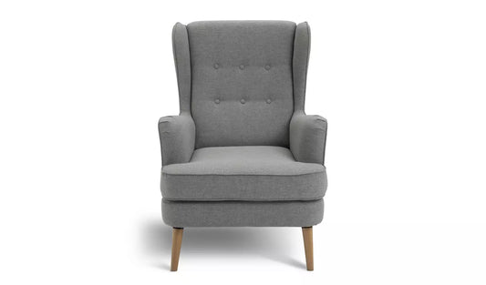Habitat Callie Fabric Wingback Chair - Grey
