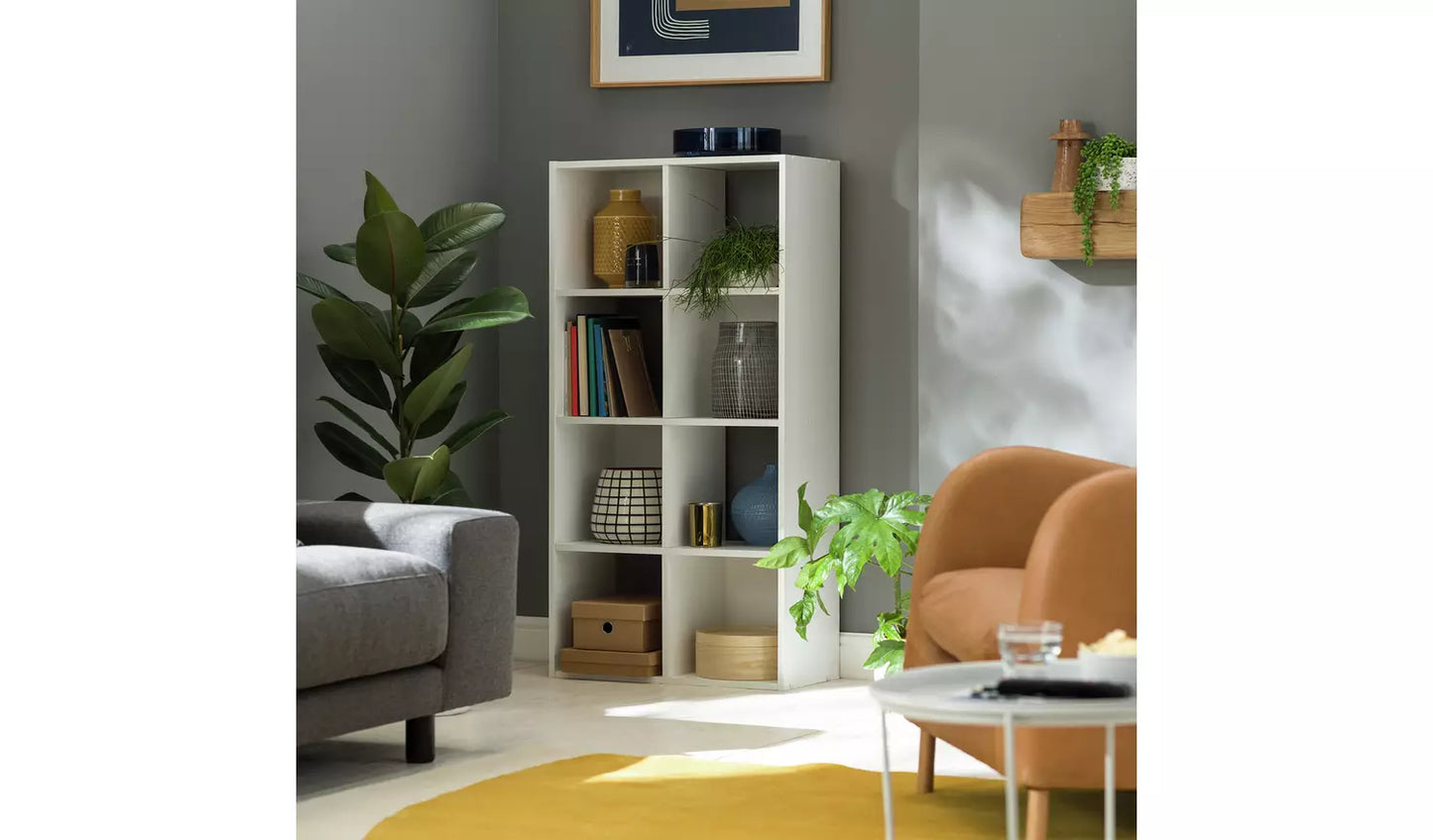 Assembled Squares 8 Cube Storage Unit - White