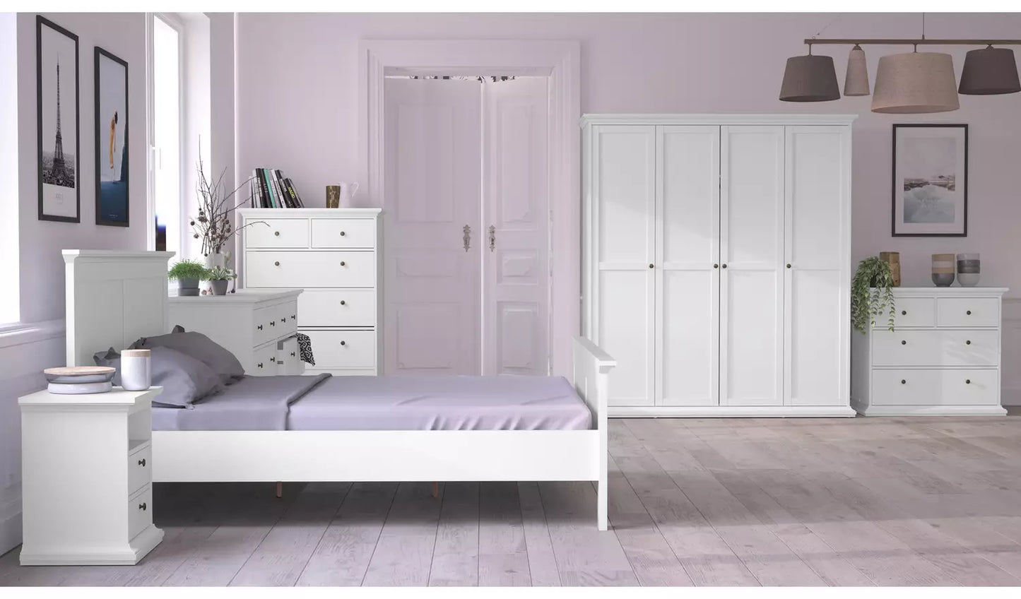 Assembled Tvilum Paris 6 Drawer Chest - White