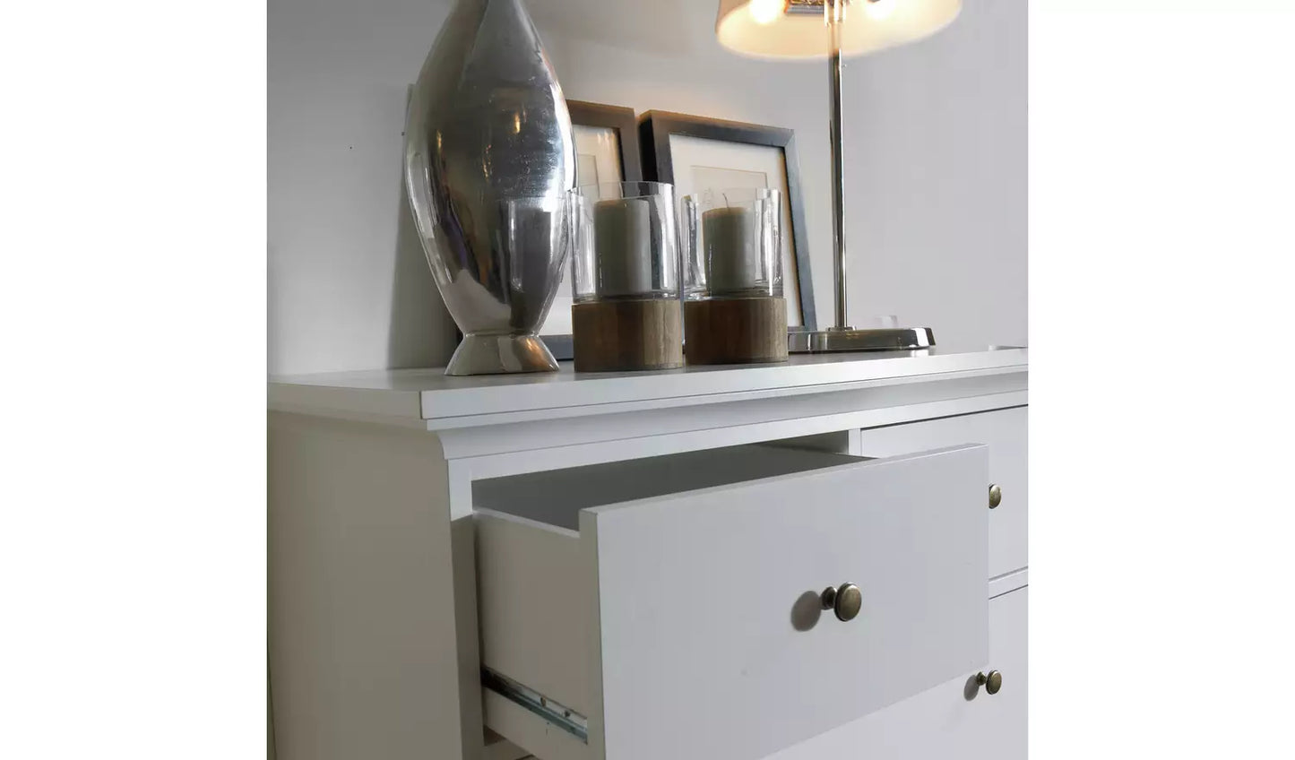 Assembled Tvilum Paris 6 Drawer Chest - White