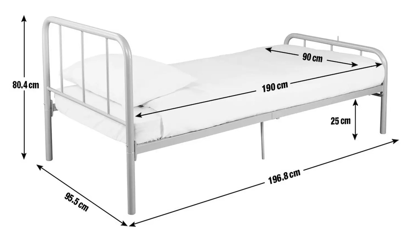 Charlie Single Metal Bed Frame - Green