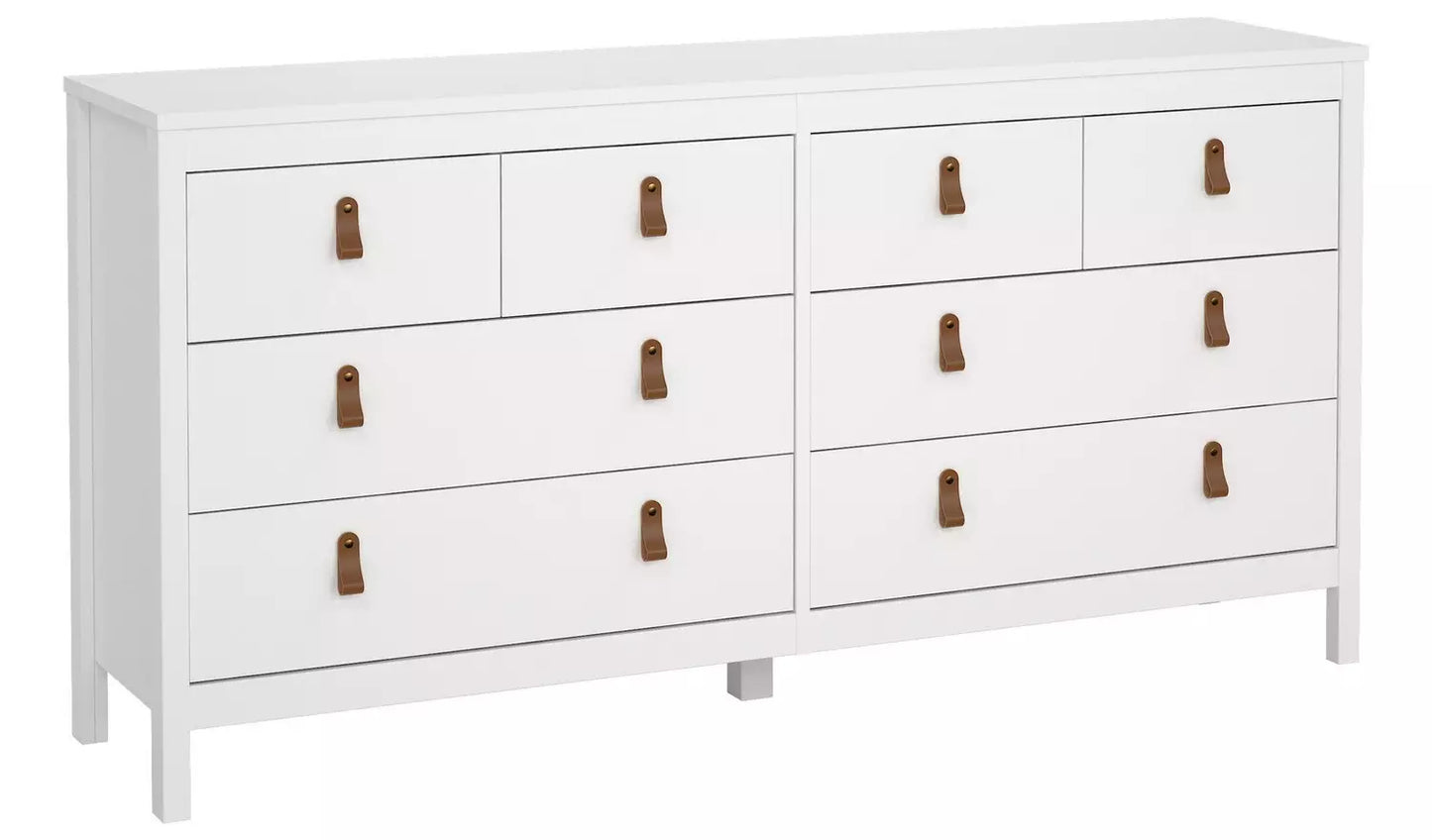 Assembled Tvilum Madrid 8 Drawer Chest - White (damage)