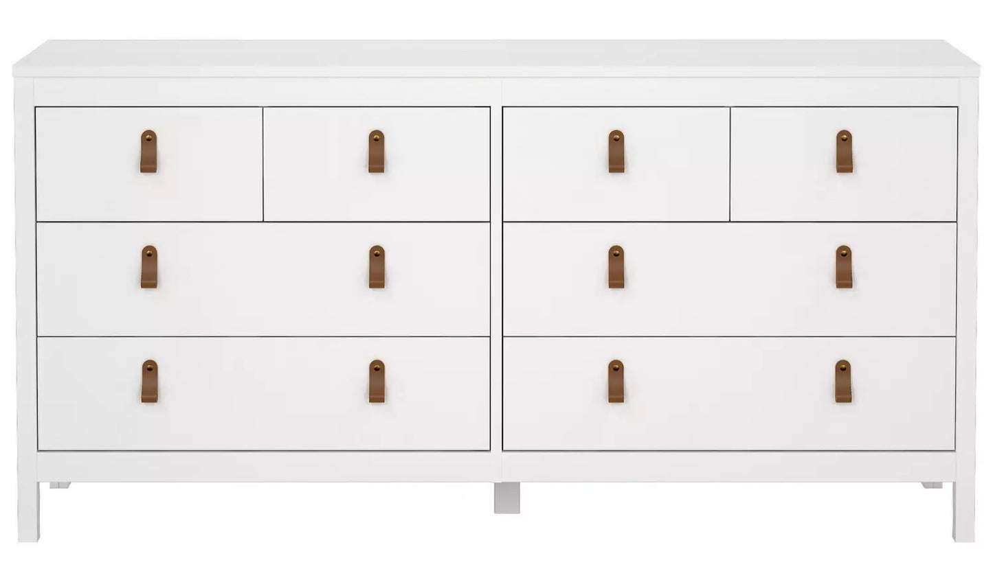 Assembled Tvilum Madrid 8 Drawer Chest - White (damage)