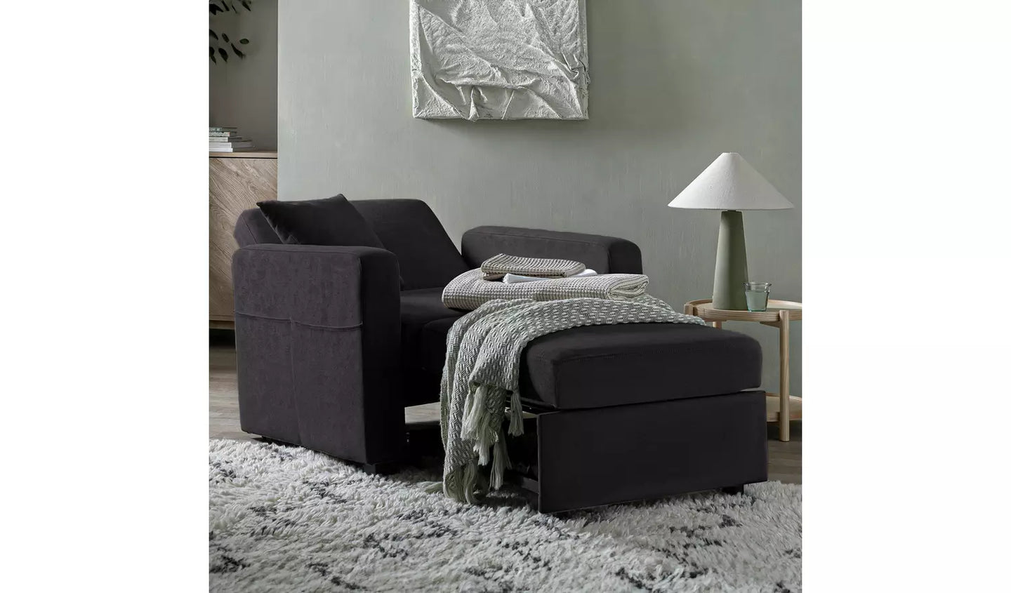 Habitat Reagan Fabric Chairbed - Charcoal