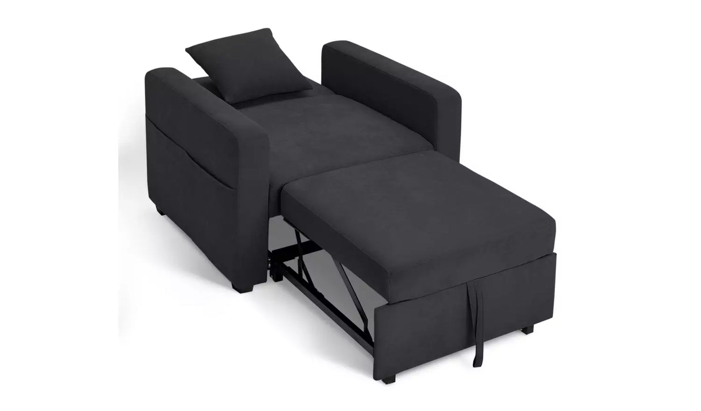 Habitat Reagan Fabric Chairbed - Charcoal