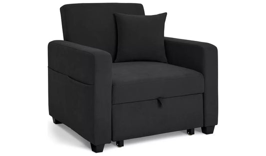 Habitat Reagan Fabric Chairbed - Charcoal