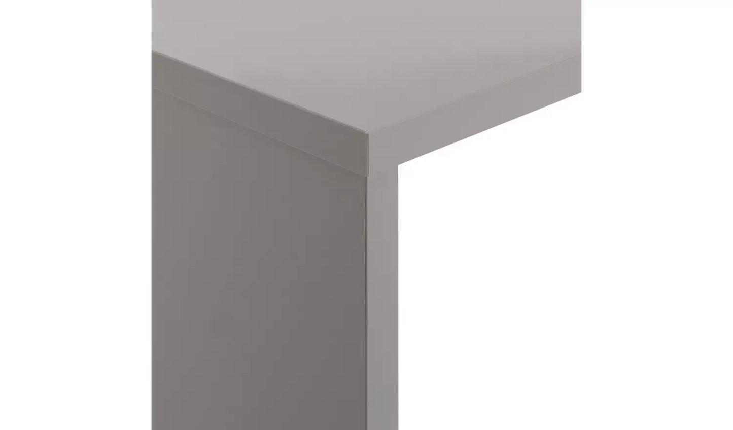 Assembled Jenson 1 Door Office Desk - Grey Gloss