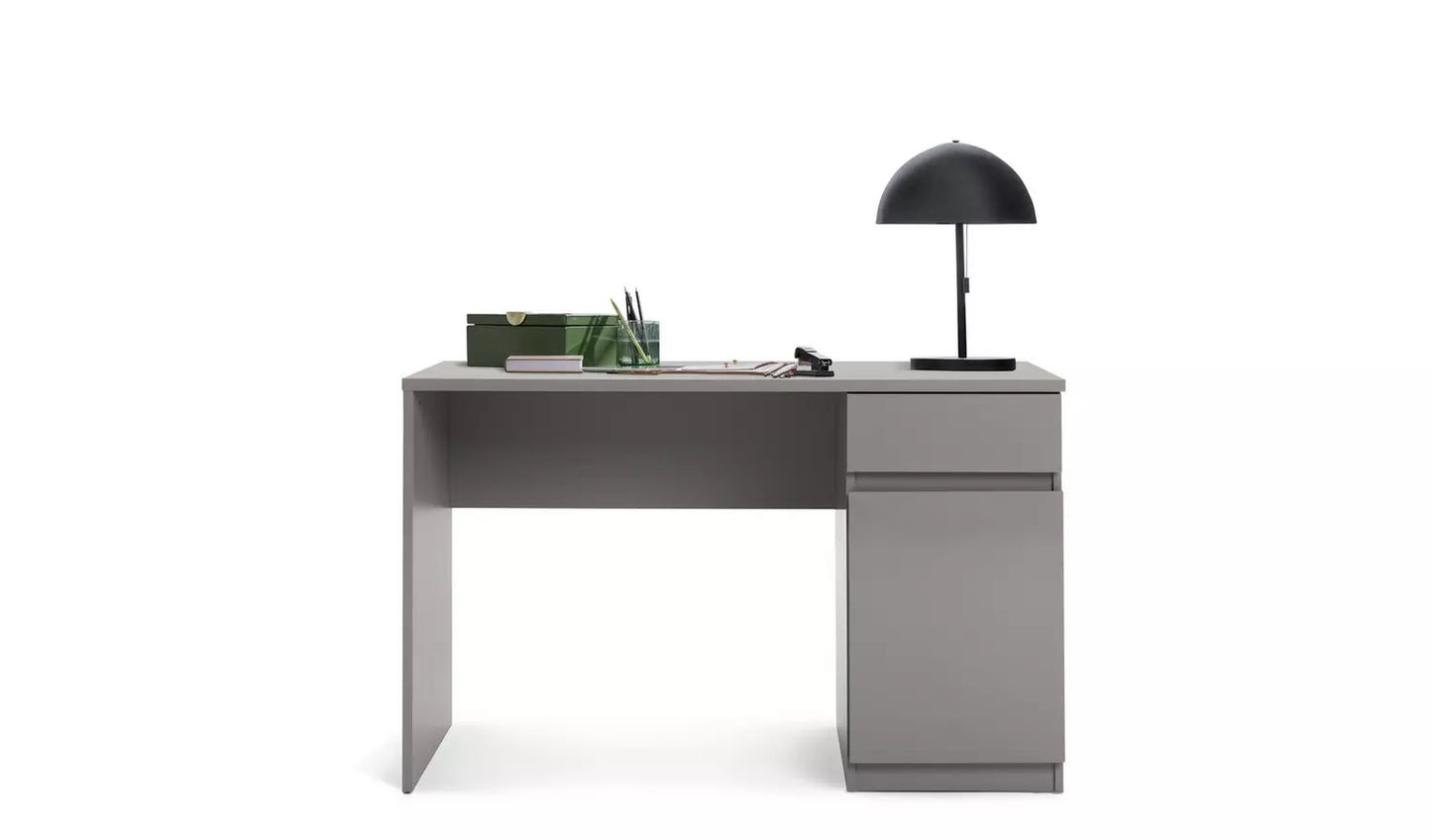 Assembled Jenson 1 Door Office Desk - Grey Gloss