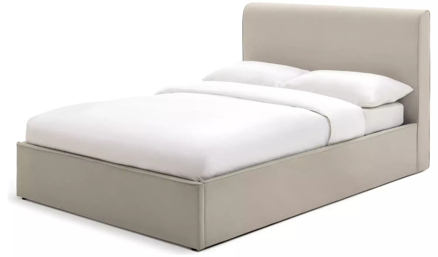 Assembled Habitat Naree Double Ottoman Bed Frame - Natural