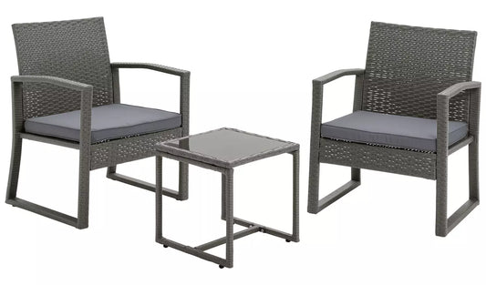 Cento 2 Seater Rattan Effect Garden Bistro Set