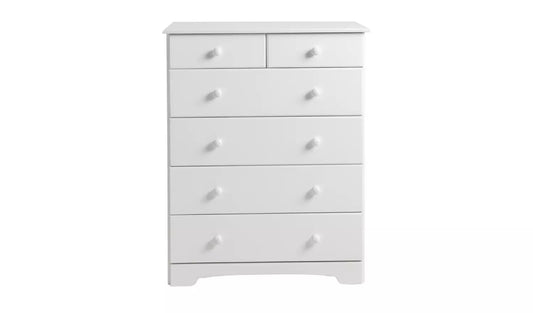 Assembled Nordic 4 + 2 Drawer Chest - White