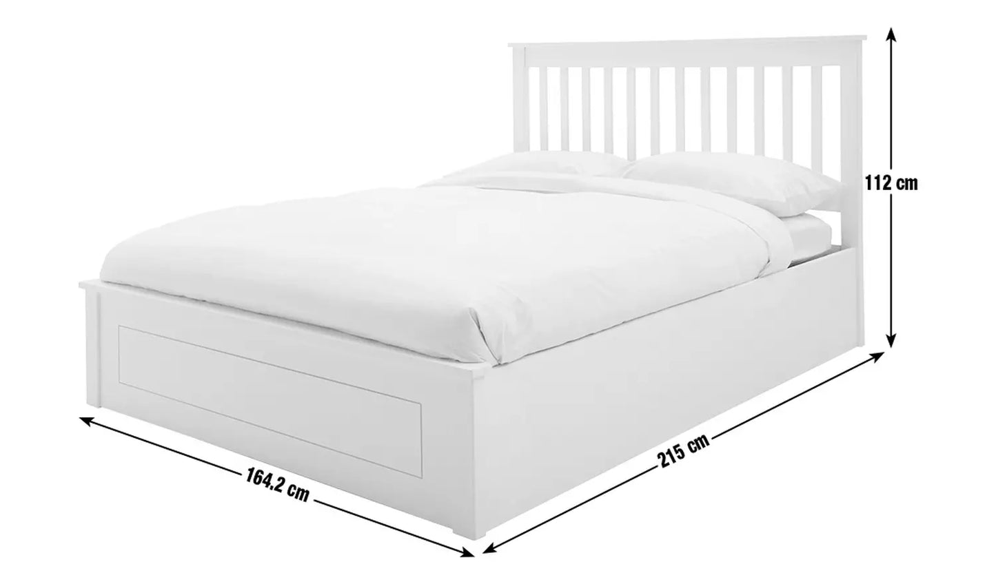 Habitat Aspley Kingsize Wooden Ottoman Bed Frame - White