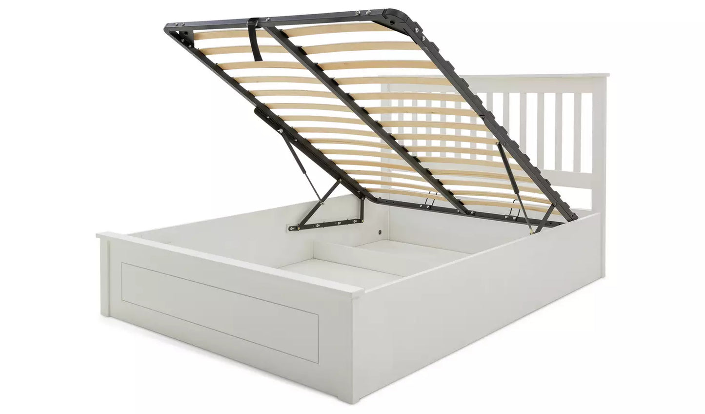 Habitat Aspley Kingsize Wooden Ottoman Bed Frame - White