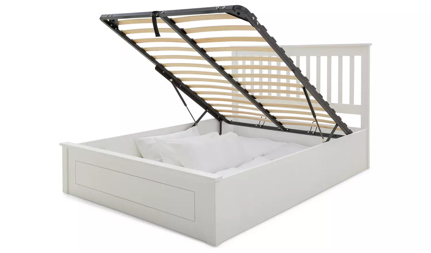 Habitat Aspley Kingsize Wooden Ottoman Bed Frame - White