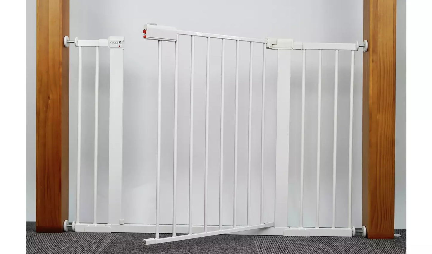 Cuggl Pressure Fit Extra Wide Safety Gate - White